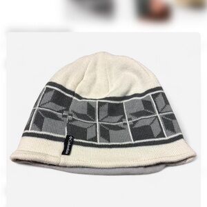 Columbia Men's Ivory and Charcoal Knit Beanie